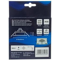 Milagro lampa do zabudowy 1x50W srebrna EKOS270