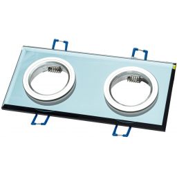 Milagro lampa do zabudowy 2x50W srebrna EKOS919