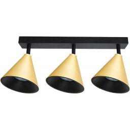 Milagro Cone lampa podsufitowa 3x10 W czarna-złota ML1122