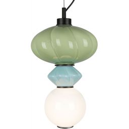 Milagro Ascoli lampa wisząca 1x8 W biała-zielona-niebieska ML1419