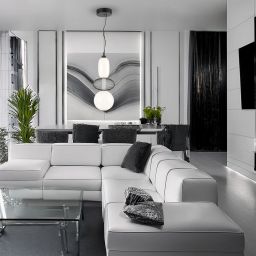 Milagro Arame lampa wisząca 1x23 W biała-czarna ML1433