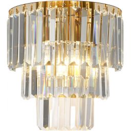 Milagro Milano kinkiet 2x11 W złoty-kryształowy ML1495