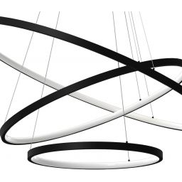 Milagro Hoop lampa wisząca 1x93 W czarna ML1543