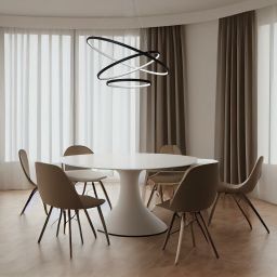 Milagro Hoop lampa wisząca 1x93 W czarna ML1543