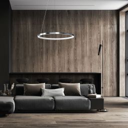 Milagro Hoop lampa wisząca 1x27 W chrom ML1549