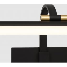 Milagro Vinci kinkiet 1x12 W czarny/złoty ML2033