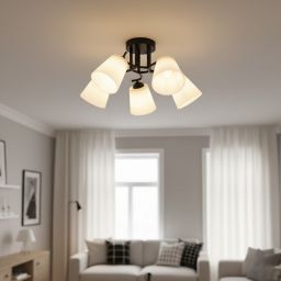 Milagro Pafos lampa podsufitowa 5x15 W czarna ML2258