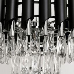 Milagro Cristal lampa wisząca 5x10 W czarna/chrom ML2519