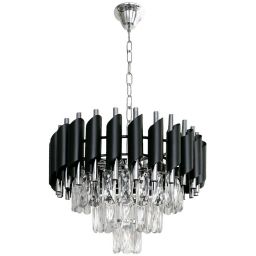 Milagro Cristal lampa wisząca 5x10 W czarna/chrom ML2519