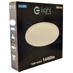 Milagro Bravo plafon 1x16W biały/chrom ML4267