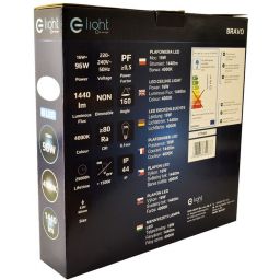 Milagro Bravo plafon 1x16W biały/chrom ML4267