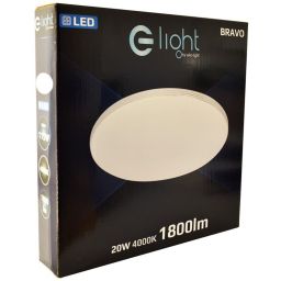 Milagro Bravo plafon 1x20W biały/chrom ML4268