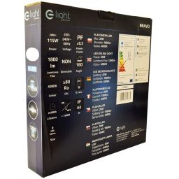 Milagro Bravo plafon 1x20W biały/chrom ML4268