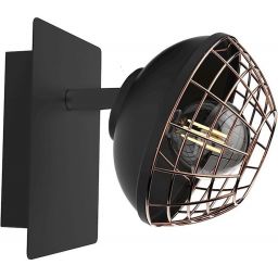 Milagro Logan kinkiet 1x40W czarny/miedziany ML4609