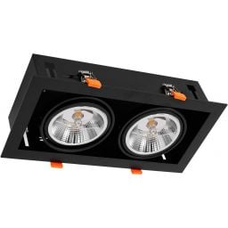 Milagro Plaza lampa do zabudowy 2x12W czarna ML4742