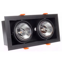 Milagro Plaza lampa do zabudowy 2x12W czarna ML4742