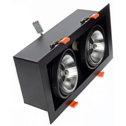 Milagro Plaza lampa do zabudowy 2x12W czarna ML4742