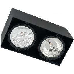 Milagro Plaza lampa podsufitowa 2x12W czarna ML4746
