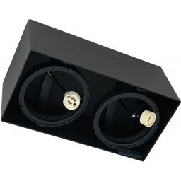 Milagro Plaza lampa podsufitowa 2x12W czarna ML4746