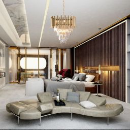 Milagro Madison lampa wisząca 9x40W złota/kryształ ML5992