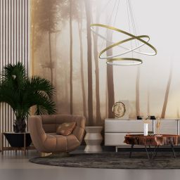 Milagro Rotonda lampa wisząca 3x93W LED złota ML7947