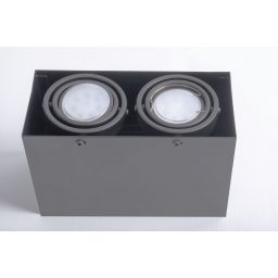 Milagro lampa podsufitowa 2x7W szara ML843