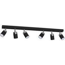 Milagro Joker lampa podsufitowa 6x8W czarna/chrom MLP1340