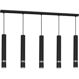 Milagro Joker lampa wisząca 5x8W czarna/chrom MLP1417