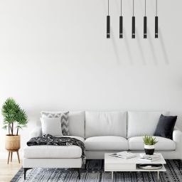 Milagro Joker lampa wisząca 5x8W czarna/chrom MLP1417