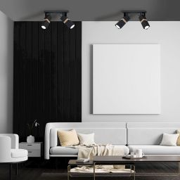 Milagro Vidar Black lampa podsufitowa 2x8W czarno/drewniana MLP5401