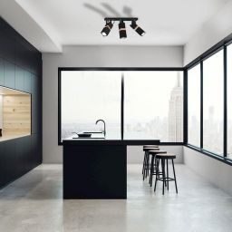 Milagro Vidar Black lampa podsufitowa 3x8W czarno/drewniana MLP5402