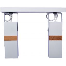 Milagro Vidar White lampa podsufitowa 2x8W biało/drewniana MLP5406