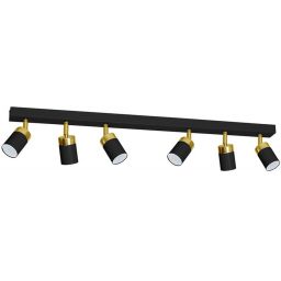 Milagro Joker lampa podsufitowa 6x8W czarno/złota MLP6126