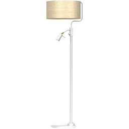 Milagro Marshall lampa stojąca 1x40W+1x40W biała/rattan MLP7492