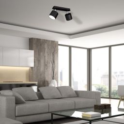 Milagro Dixie lampa podsufitowa 2x20W czarna MLP7600