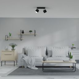 Milagro Dixie lampa podsufitowa 2x20W czarna MLP7600