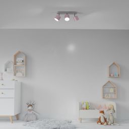 Milagro Dixie Pink lampa podsufitowa 3x11W różowy/biały MLP7611