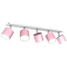 Milagro Dixie Pink lampa podsufitowa 5x11W różowy/biały MLP7613