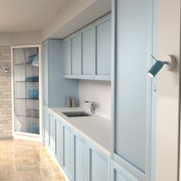 Milagro Preston kinkiet 1x3W niebieski/biały MLP7622