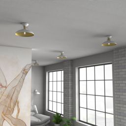 Milagro Felix White lampa podsufitowa 1x60W biały/złoty MLP7703