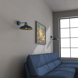 Milagro Felix kinkiet 1x60W granatowy/złoty MLP7712