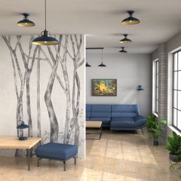 Milagro Felix lampa wisząca 1x60W granatowy/złoty mat MLP7714