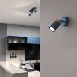 Milagro Joker kinkiet 1x7W niebieski/złoty MLP7722