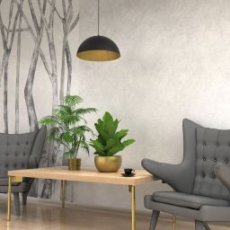 Milagro Beta lampa wisząca 1x60W czarny/złoty MLP7896