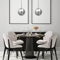 Milagro Reflex lampa wisząca 1x60W czarny/złoty MLP8414