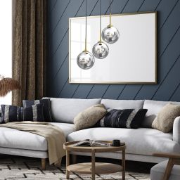 Milagro Reflex lampa wisząca 3x40W czarny/złoty MLP8416