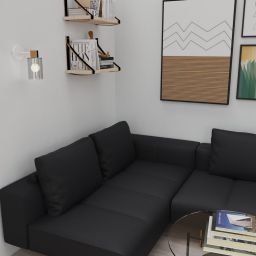 Milagro Madera kinkiet 1x60W biały/drewno MLP8553