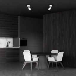 Milagro Joker lampa podsufitowa 1x8W biało/chrom MLP898