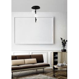 Miloox Pomi lampa podsufitowa 3x40W biała/czarna 1744.103