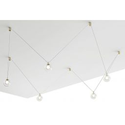 Miloox Aladino lampa wisząca 5x40W złota/przezroczysta 1744.144